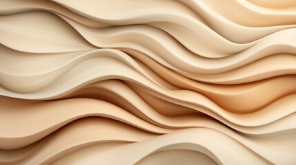 Obraz premium A soothing sandy beige and light brown gradient with wave-like textures resembling dunes
