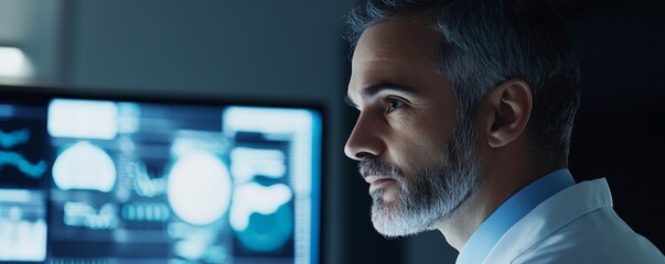 Healthcare Investment Analytics: Businessman Analyzing Medical Business Growth Data, Healthcare Report on Global Network, Financial Investment Trends, Generative AI