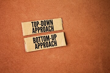 box paper with the words Top-Down Bottom-Up Approach .