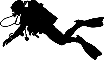 Scuba diver silhouette