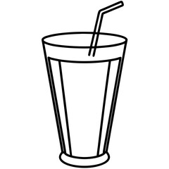Simple Smoothie Glass Sketch