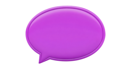 Purple Text box, speech bubble on transparent background
