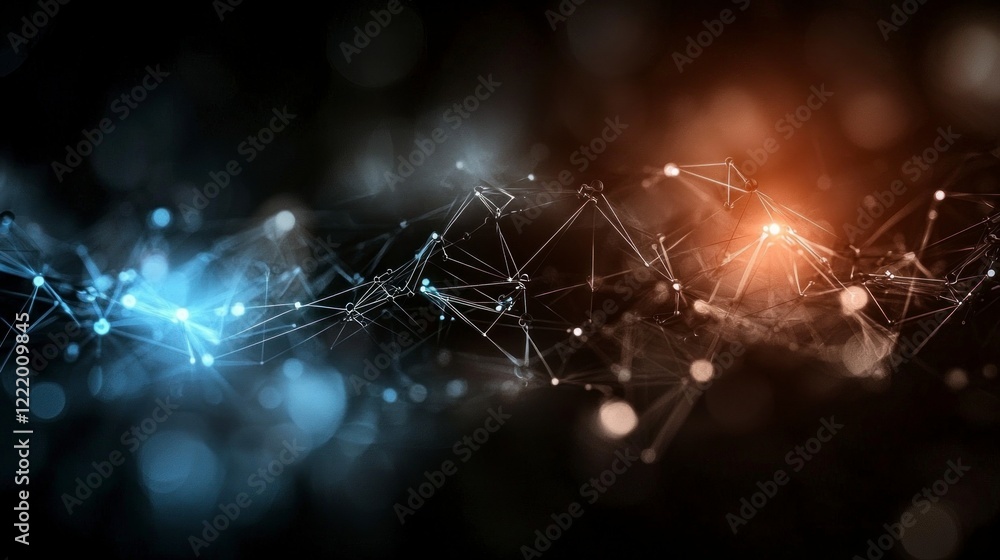 Poster futuristic network connection abstract technology background digital data global networ
