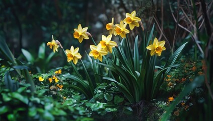 Daffodils in the Garden