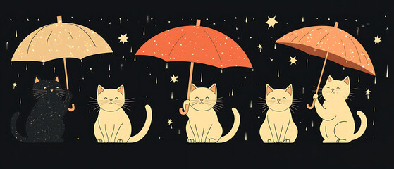 pet cat in illustrator drawing.