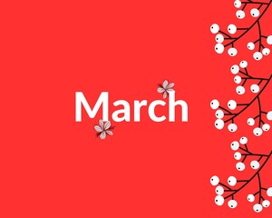 March banner with super red