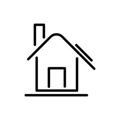 simple house icon, building, editable