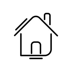 simple house icon, building, editable