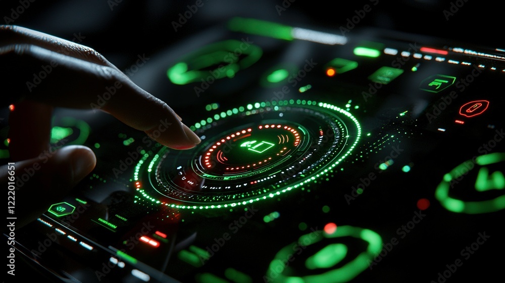 Poster innovative mobile chat application interface design for enhanced user experience in futuristic digit