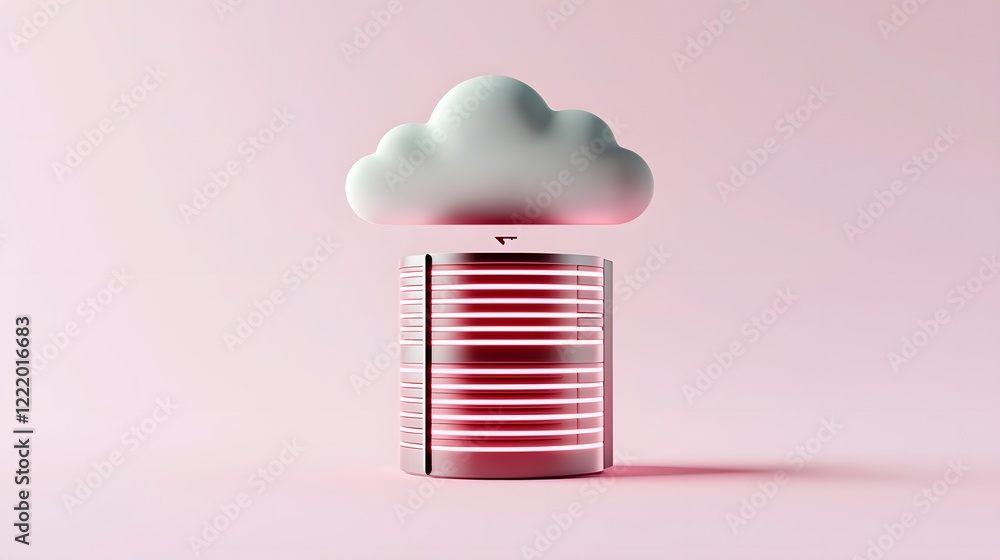 Aufkleber encrypted cloud storage concept with futuristic shield design in 3d digital cybersecurity data prote