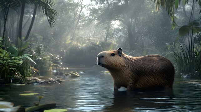 Capybara in the El Cedral - Los Llanos Venezuela