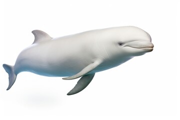 Obraz premium Beluga whale dolphin animal mammal.