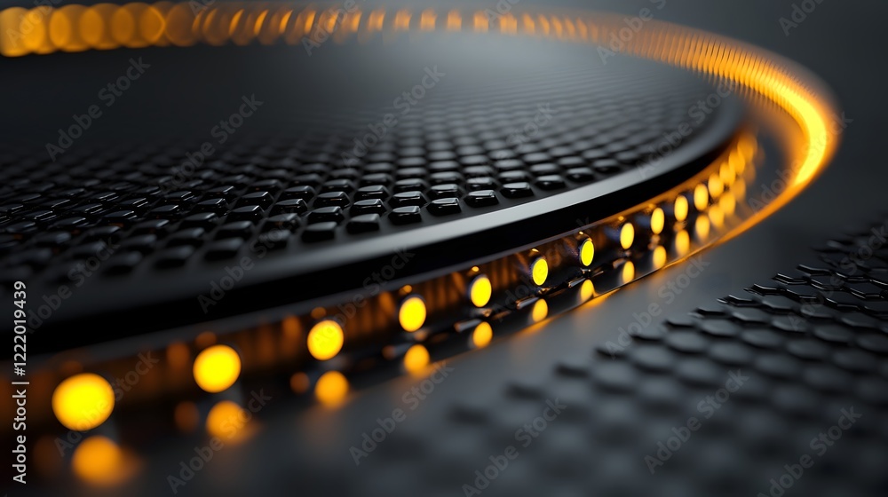 Aufkleber glowing futuristic patterns representing the evolution of renewable energy technology in a sleek min
