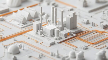 Innovative energy solutions powering the interconnected urban landscapes of the future as showcased in this bright futuristic 3D of a modern technology driven cityscape