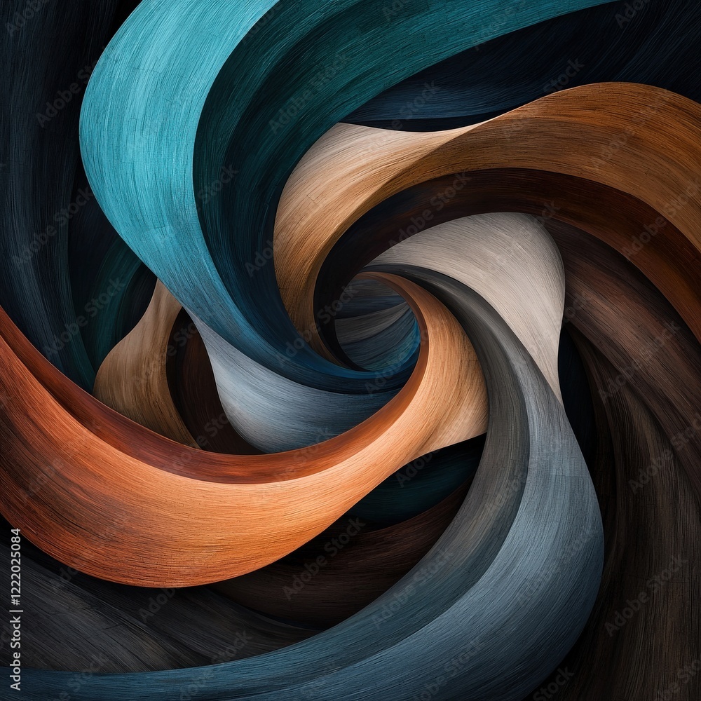 Poster sudoku numbers intertwining into an artistic geometric wave design
