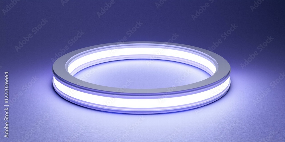 Poster illuminated circular structure. ai.