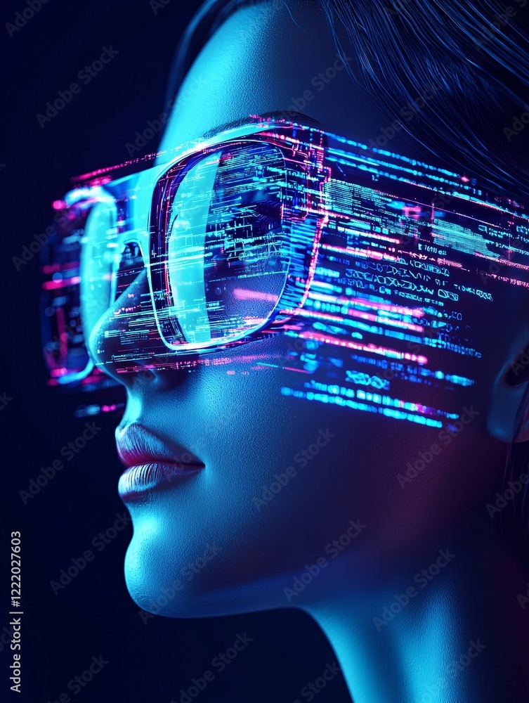 Aufkleber a futuristic concept image of an ai forecasting consumer preferences through holograms