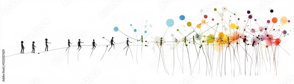 Aufkleber a visually appealing network diagram illustrating demographic clusters and target audience segments