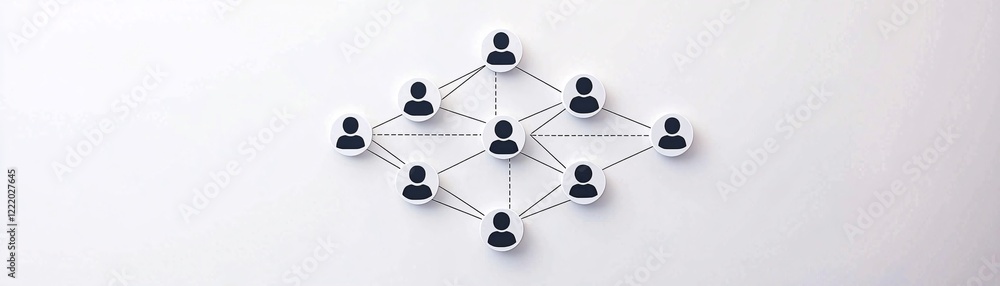 Poster a visually appealing network diagram illustrating demographic clusters and target audience segments