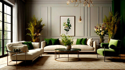 Elegant Contemporary Living Room with Stylish Minimalist Decor