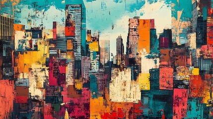 Abstract Cityscape: A Tapestry of Urban Textures