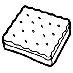 Pop Tart Minimal Line Art