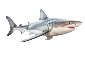 Shark animal fish white background.