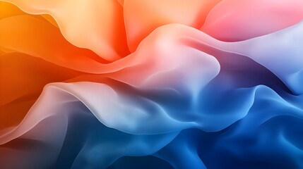 Fototapeta premium Vibrant Colorful Abstract Waves of Smooth Fabric Texture Background