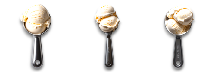 Isolated ice cream scoop on transparent background, perfect for dessert visuals