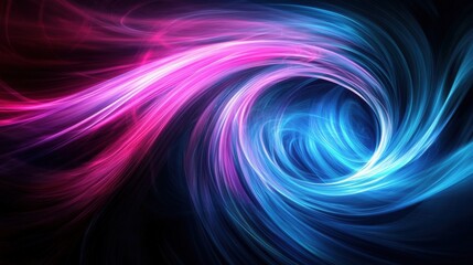 A dynamic gradient of aqua blue and pastel pink, with glowing swirl patterns for a modern sci-fi theme