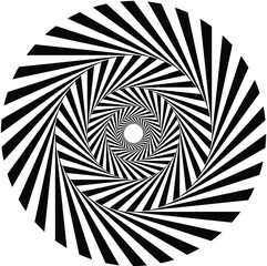 Spiral Optical illusion. Hypnosis visualisation conept endless spiral. Optical illusion Style Background.