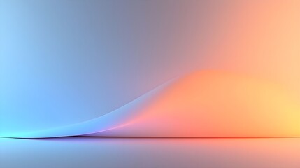 Abstract curved shapes with vibrant colors and smooth gradients