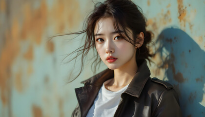 Fototapeta premium ファンタジーストーリー（ウルトラブルーの色彩を纏った女性）
