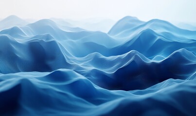 Obraz premium blue silk background, Generative AI