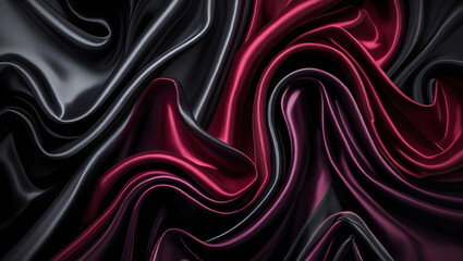 Obraz premium Elegant Burgundy and Crimson Abstract Background with Silk Satin Velvet Fabric