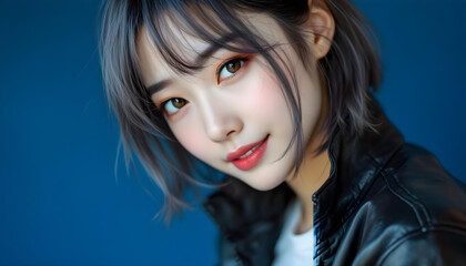 Fototapeta premium ファンタジーストーリー（ウルトラブルーの色彩を纏った女性）