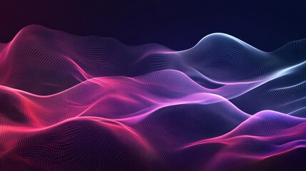 Obraz premium Abstract technology background with lines and dots connecting digital data, big data concept and data visualization