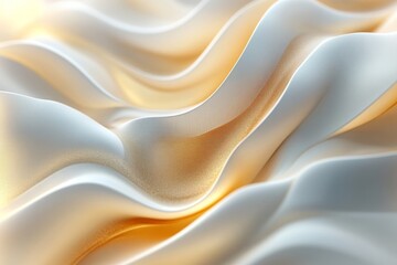 Obraz premium Abstract gold waves, dynamic design, 3d render, Generative AI