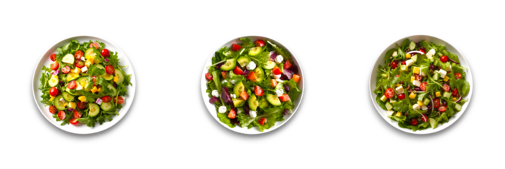 Isolated vibrant salad on transparent background, perfect for culinary use