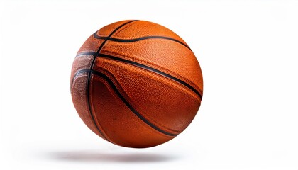 Fototapeta premium Basketball Ball Isolated on White Background – Full Depth of Field