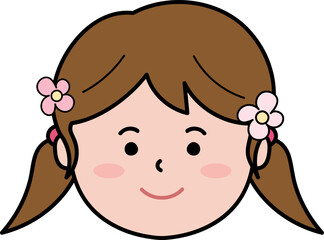 봄 어린이 미소