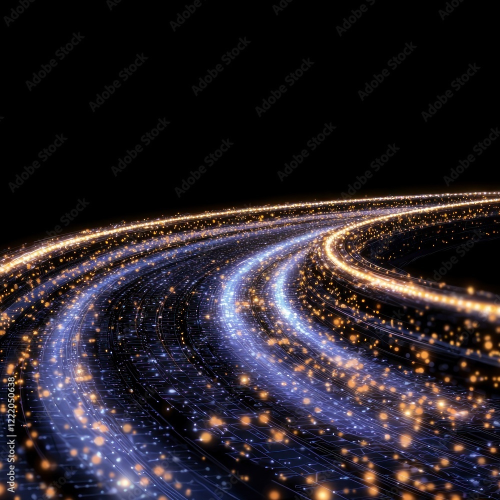 Poster futuristic data stream abstract technology background