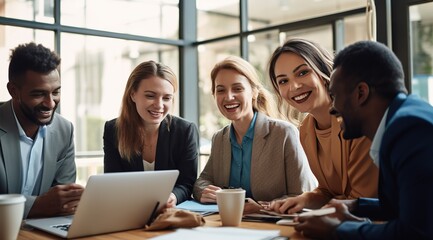 Obraz premium group of business people working together