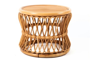 Rattan side table furniture wood handicraft.