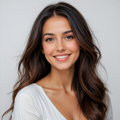Naklejka premium beautiful woman smiling 