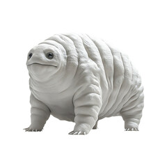 Cute, cartoon-style creature resembling a bear on a transparent background