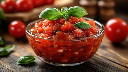 Delicious Homemade Tomato Salsa Recipe in a Glass Bowl