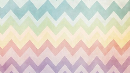 Fototapeta premium Chevron wallpaper with soft pastel tones in a zigzag gradient design