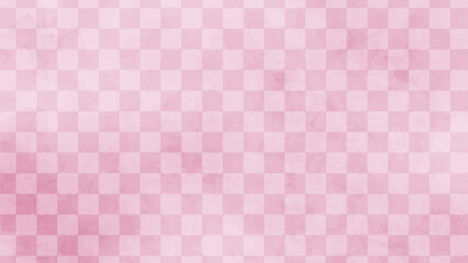 Japanese background: Pink checkered pattern