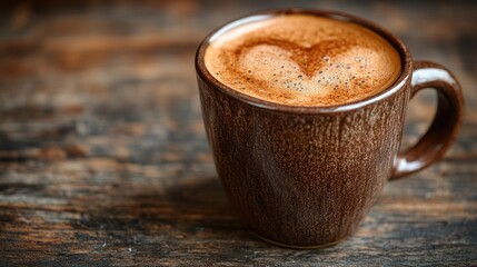 Aromatic Coffee Cup with Heart-Shaped Foam